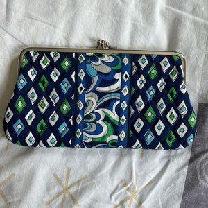 Vera Bradley Kiss lock Clutch Wallet Organizer